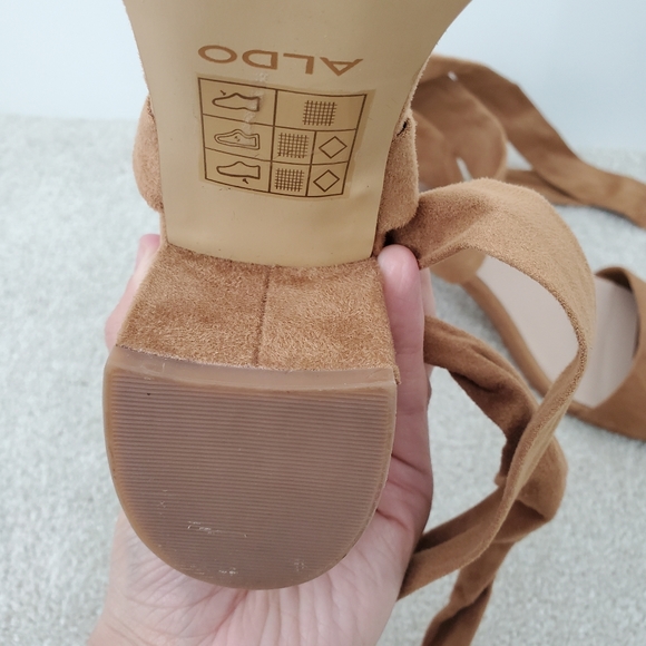 Aldo ankle lace suede block heel sandal - Picture 9 of 10